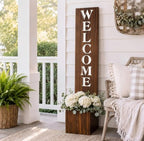 Pinkunn Fall Welcome Sign for Front Porch Standing 58'' with Planter Box - Image 4