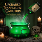 Large Translucent Witches Cauldron with Magic Floating Potion Bottles - Image 3
