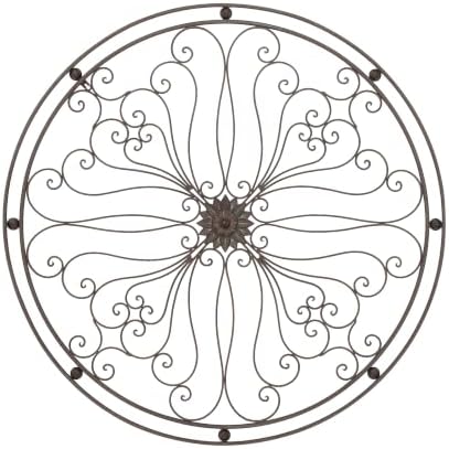 Deco 79 Metal Scroll Home Wall Decor Wall Sculpture, Wall Art 40" x 1" x 40", Bronze - Image 2