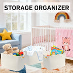 3 Pack Woven Baskets,Storage Baskets for Shelves with Handles - Image 4