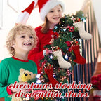 Zubebe 12 Pcs Christmas Mini Stockings Knitted Stocking, Red and White - Image 2