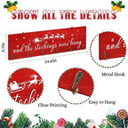 Christmas Stocking Holder, The Stocking were Hung Wood Hanging Sign, Stocking Holder for Wall, Xmas Stocking Holder with 6 Hangers for Fireplace Mantel, 24 inch,Red - Image 3