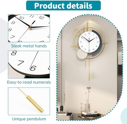 Large Wall Clocks for Living Room Decor Modern Wall Clock Silent - Image 5