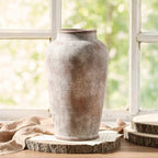 Ceramic Rustic Vase, Large Flower Vase Tall Farmhouse Decorative Vase Floral Pottery Vases for Home Decor Table Living Room Entryway Mantel Bedroom Bathroom Kitchen - 11 Inch Rustic - Image 3