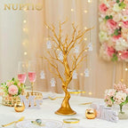 NUPTIO Gold Christmas Tree, 22.8 Inch Artificial Display Branch for Wedding - Image 3
