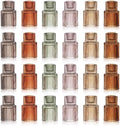 Hewory 24PCS Vintage Color Glass Taper Candle Holders for Table Centerpiece by Hewory