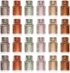 Hewory 24PCS Vintage Color Glass Taper Candle Holders for Table Centerpiece by Hewory