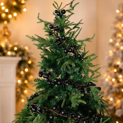 9ft Black Christmas Ball Garland Ornaments, Gothic Christmas Trees Garland - Image 4