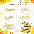 Jetec 40 Pieces Thanksgiving Decor Thankful Grateful Blessed, Gold - Image 2