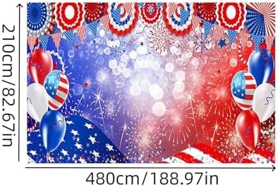 American 250th Birthday Garage Door Cover Decorations, 4th of July Photograph Backdrop America USA Banner 250th Anniversary Garage Door for Independence Day Patriotic Party Outdoor Decor Banners (H) - Image 6