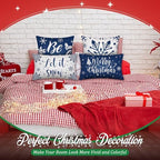 Newwiee 10 Pcs Christmas Throw Pillow Covers Blue Buffalo Plaid Xmas Decor - Image 6
