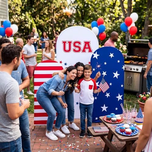3 Pcs Patriotic Arch Cover Spandex Fitted 4ft 5ft 6ft,USA - Image 6