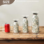 Ceramic Flower Vase Set for Home Decor, Vintage Green Vase (6+8+10 Inch) - Image 7