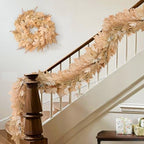 Fall Decorations for Home, 6Ft Artificial Berry Cypress Leaves Fall Garland - Image 5