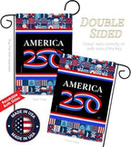 America 250 Flag Birthday July 4th Garden Stand Set Porch Lawn Tapestry Official Licensed Merchandise Grave Yard Decor Canvas Prints Textile Woven Poster USA 250th Anniversary Decoration Gift - Image 3