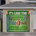Football Garage Door Cover Banner Decorations, Football Field Themed Outdoor Single Car Garage Door Murals Buddy Decorations 8 X 7 Ft by DYNH