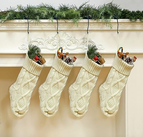 Fesciory Christmas Stockings 6 Pack, 14 Inch Cable Knit Xmas Decor - Image 4