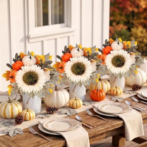 Fall Decor Flower Table Centerpieces, Set of 6 Pre-Made - Image 5