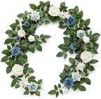 Ling's moment 5 FT Dusty Blue Artificial Flower Garland by LingsMoment