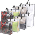 8 Pcs Clear Wreath Storage Bags 26 Inch Garland Container Door Garland Holiday Wreath Storage Holder with Handle and Zipper Heavy Duty Plastic Packing Totes(Gray) by Wesnoy