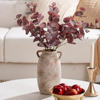 Dobbyby Ceramic Flower Vase 12 inch Farmhouse Rustic Vase Decorative Pottery Terracotta Tall Vases for Home Decor Table Mantle Fireplace Living Room Bathroom Wedding Centerpiece (Large-Terracota) - Image 5