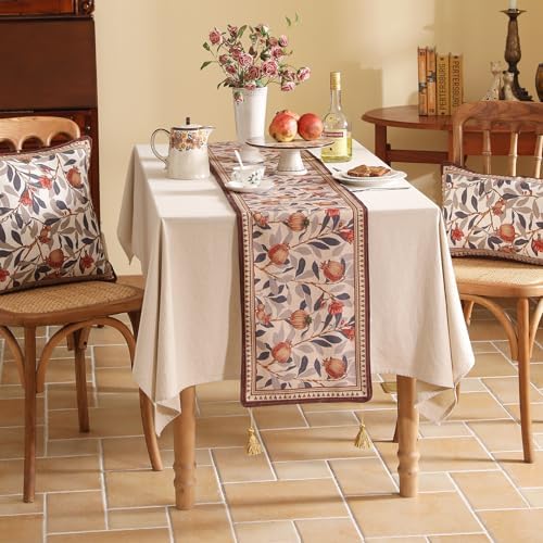 Patdrea Designer French Vintage Linen Table Runner,12"X118" - Image 3