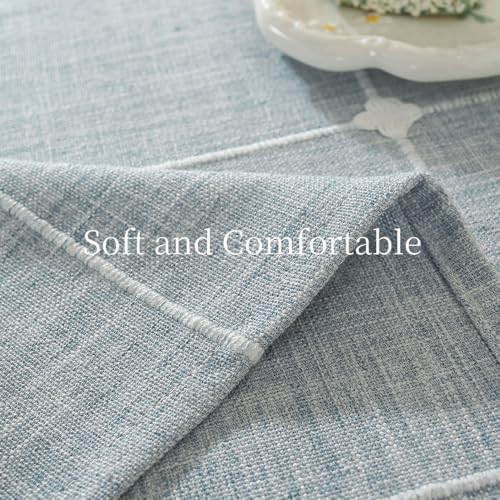 Zobesta Blue Table Cloth Rectangle Table 60x120 Inch Checkered Tablecloth - Image 2