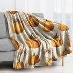 Pumpkin Blanket, Autumn Harvest Fleece Throw Blanket Twin XL Size for Couch Bed Sofa, Fall Seasonal Blankets and Throws, Decor & Gifts, Super Soft Plush Flannel Blanket, 66x90 - Image 2