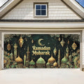 ANNA QUEEN Ramadan Mubarak Garage Door Banner 6x13FT, Islamic Mosque Moon Lantern Garage Door Cover, Large Outdoor Eid Ramadan Decoration Backdrop for Double Garage Doors, Home, Fence, Wall & Party Photo Booth by ANNAQUEEN