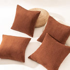 Topfinel Decorative Terracotta Throw Pillow Covers Cushion Cases, Set of 4 Soft Velvet Modern Double-Sided Designs, Rustic Fall Home Decor, Pillow Inserts Not Included 24x24 inch - Image 3