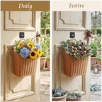 MIPON 2 Pack Handmade Woven Hanging Waterproof Plastic Rattan Wicker Basket - Image 6