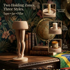 Female Legs Candle Holder for Taper, Jar & Pillar Candles, Brown - Image 4