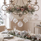 Civaner 9 Pcs Vintage Neutral Christmas Ball Ornaments, Silver - Image 2
