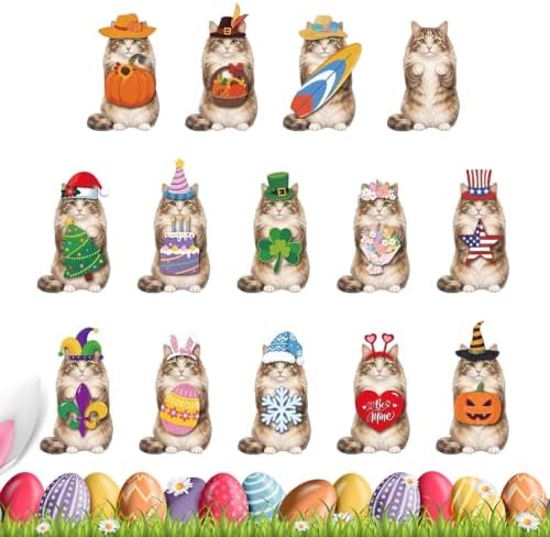 Magnetic Wooden Animal Figurine Interchangeable Holiday Decor (W) - Image 2