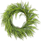 Glitzhome 28 Inch Christmas Norfolk Pine Wreath for Front Door, Real Touch Artificial Greenery Wreath for Windows, Walls, Porches Indoor and Outdoor Home Decoration - Image 7