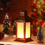 Tondiamo 4 Pcs Mini Decorative Lantern for Centerpiece, LED Candle, Bronze - Image 3