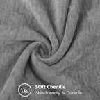 decorUhome Soft Chenille Dark Grey Throw Pillow Covers 26X26 Set of 2 - Image 4