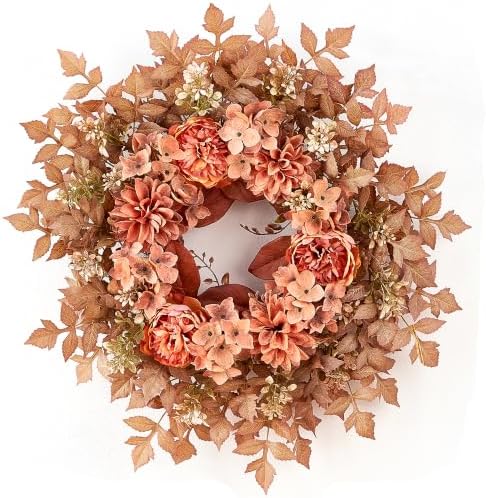 26" Fall Wreath for Front Door Outside - Large Artificial Autumn Home Decor by Unknown