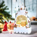 Christmas Snow Globe Lantern with 8 Holiday Music, Christmas Water Snow Globe USB/Battery Powered 6H Timer, Glitter Snowfall Build A Snowman Scene for Family Friends (Build A Snowman) - Image 2
