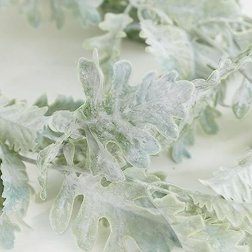 Factory Direct Craft Artificial Dusty Miller Cascading Bush Fake Greenery for Summer Arrangements and Everyday Displays - 30 Inches - Image 3