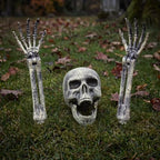 JOYIN 3 Pcs Halloween Skeleton Decorations Outdoor, Realistic Looking Skeleton Yard Stakes, Groundbreaker Skull Decor for Graveyard Yard Lawn Garden Party Supplies by JOYIN