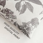 Foindtower Set of 2 Linen Floral Vintage Throw Pillow Covers Neutral Accent Decorative Cushion Covers Farmhouse Boho Home Decor for Sofa Chair Couch Bedroom Living Room,20×20 Inch,Light Gray - Image 3