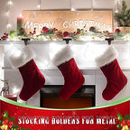Zonon 4 Pcs Christmas Stocking Holders for Mantle, Black - Image 2