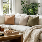MIULEE Brown Boho Linen Decorative Pillow Covers 18x18 Inch Pack of 4 - Image 2