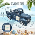 Sunflower Decor 13.4" Vintage Truck with 20 Magnets, Dark Blue - Image 2
