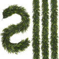 N&T NIETING 6FT Christmas Norfolk Pine Garland Real Touch Pine Artificial Garlands Faux Greenery Garland Winter Christmas Garland for Table Mantle Holiday Indoor Outdoor Xmas Decorations (4 Pcs) by NTNIETING