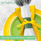 NATURALABEL Self-Adhesive Napkin Bands, Bulk Pack of 20,000, Green - Image 3