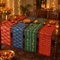 Gilprop 4 Pcs Diwali Table Runner 13x72 Inch Indian Table Cloth Decoration by Gilprop
