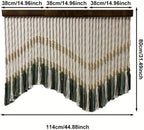Megsv Macrame Wall Hanging, Green and White Tassel Design, Boho Wall Art - Image 2
