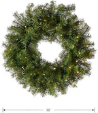 National Tree Company 30in Pre-Lit Norwood Fir Artificial Christmas Wreath - Image 4
